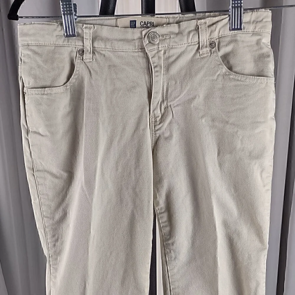 Gap Kids Stretch Cotton Tan, Beige, Khaki, Capri Pants Size 10+